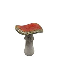 Deko Pilz rot D09cm H11cm