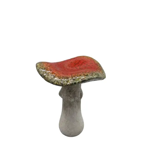 Deko Pilz rot D09cm H11cm