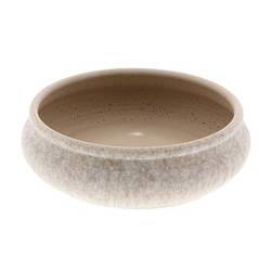 Keramik Schale Ficon hell braun D35cm H09cm