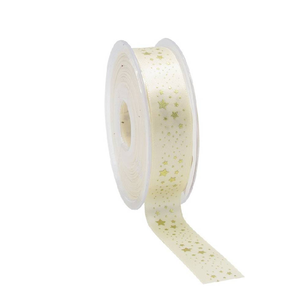 Bänder Wonderful Star creme 23mm 25m