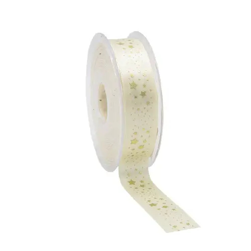 Bänder Wonderful Star creme 23mm 25m
