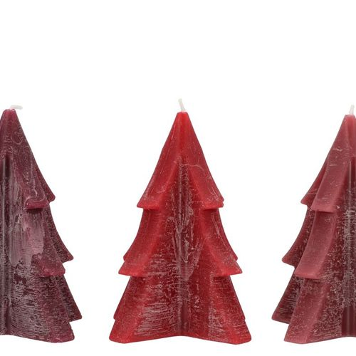 Kerze Weihnachtsbaum rot mix 10x15cm