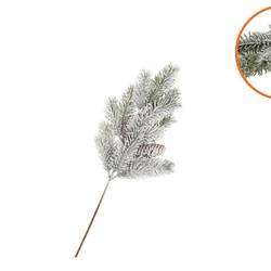 Seiden Kiefer mit Zapfen und Schnee L48cm