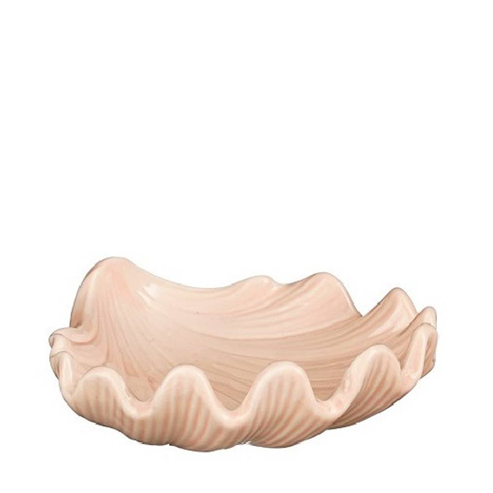 Keramik Schale Muschel rosa D18cm H07cm
