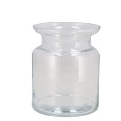 Glas Vase Milchkanne D15cm H12cm