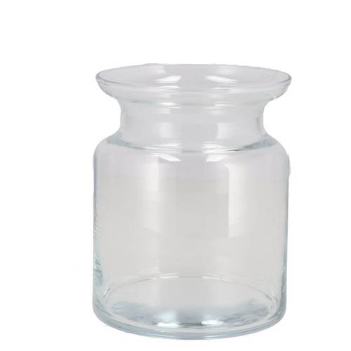Glas Vase Milchkanne D15cm H12cm