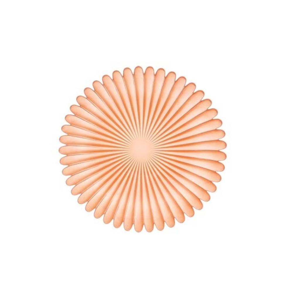 Glas Teller Blütenblatt hell rot D27cm