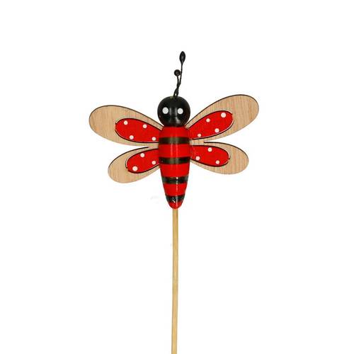 Biene auf Stab Flock rot L50cm 05cm