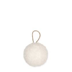 Hänger Weihnachtskugel Teddy weiss D07cm