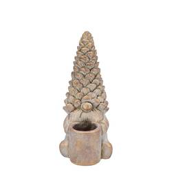 Beton Teelicht Gnom gold  14x10x23cm