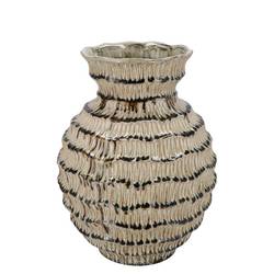 Keramik Vase Loui Structure grün 22x22x29cm