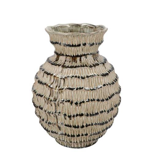 Keramik Vase Loui Structure grün 22x22x29cm