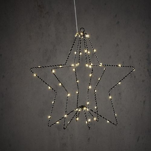Deko Stern LED schwarz D30cm