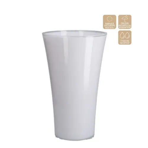 Kunststoff Vase Fizzy weiss D20cm H35cm