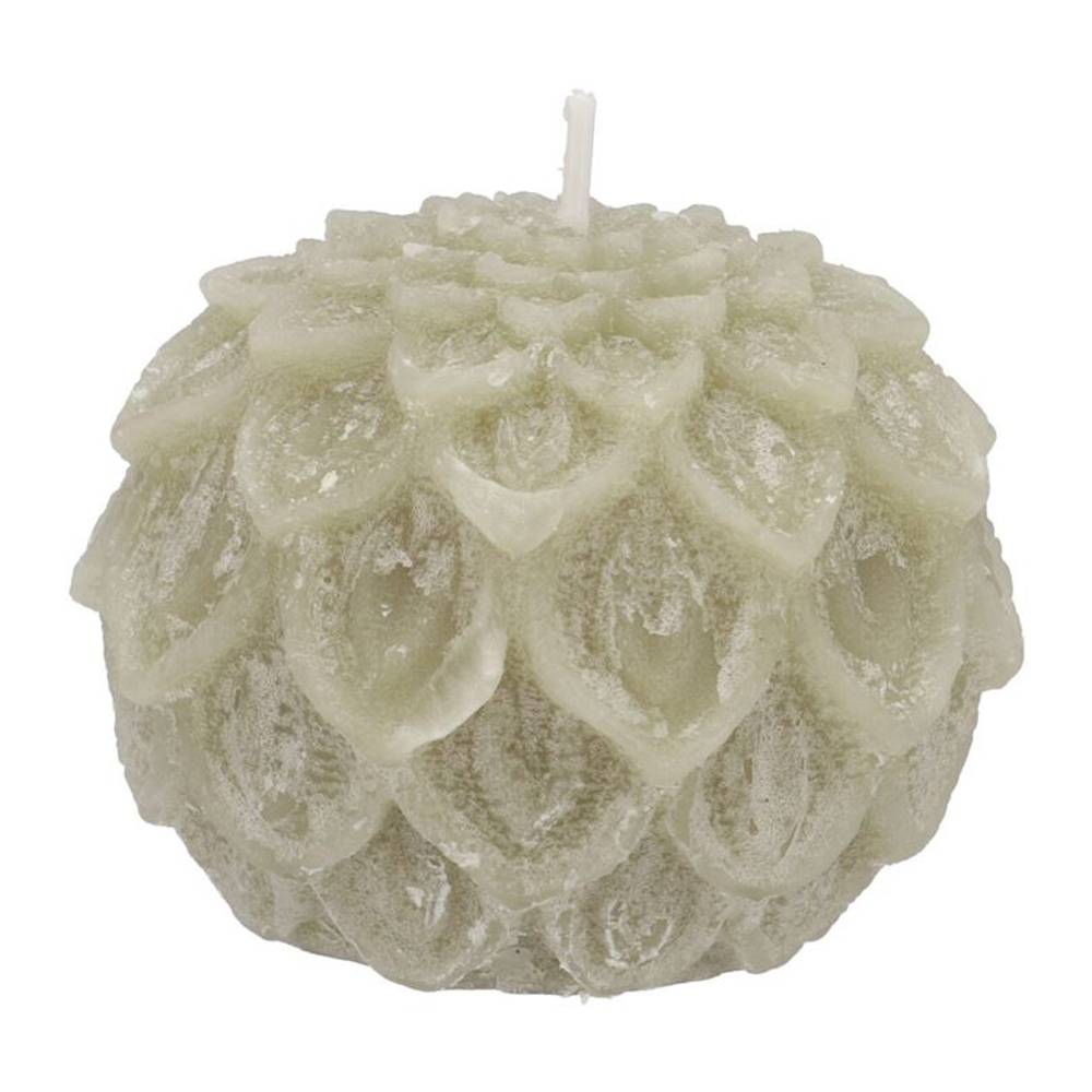 Kerze Dahlia Pistazie grün 09x07cm