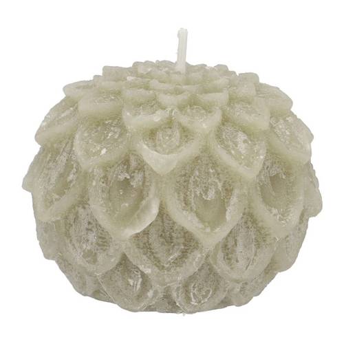Kerze Dahlia Pistazie grün 09x07cm