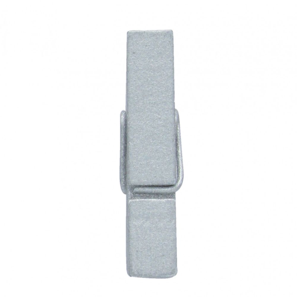 Klammer Holz silber 02.5cm x48