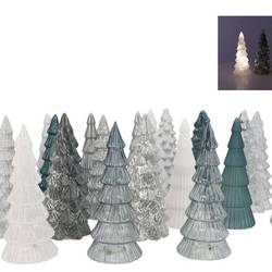 Deko Baum Glas mix grau/weiss 9x22cm