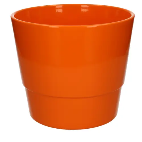 Keramik Übertopf Basic orange D22cm H19cm