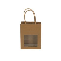Tasche Fenster braun 6/11x14cm