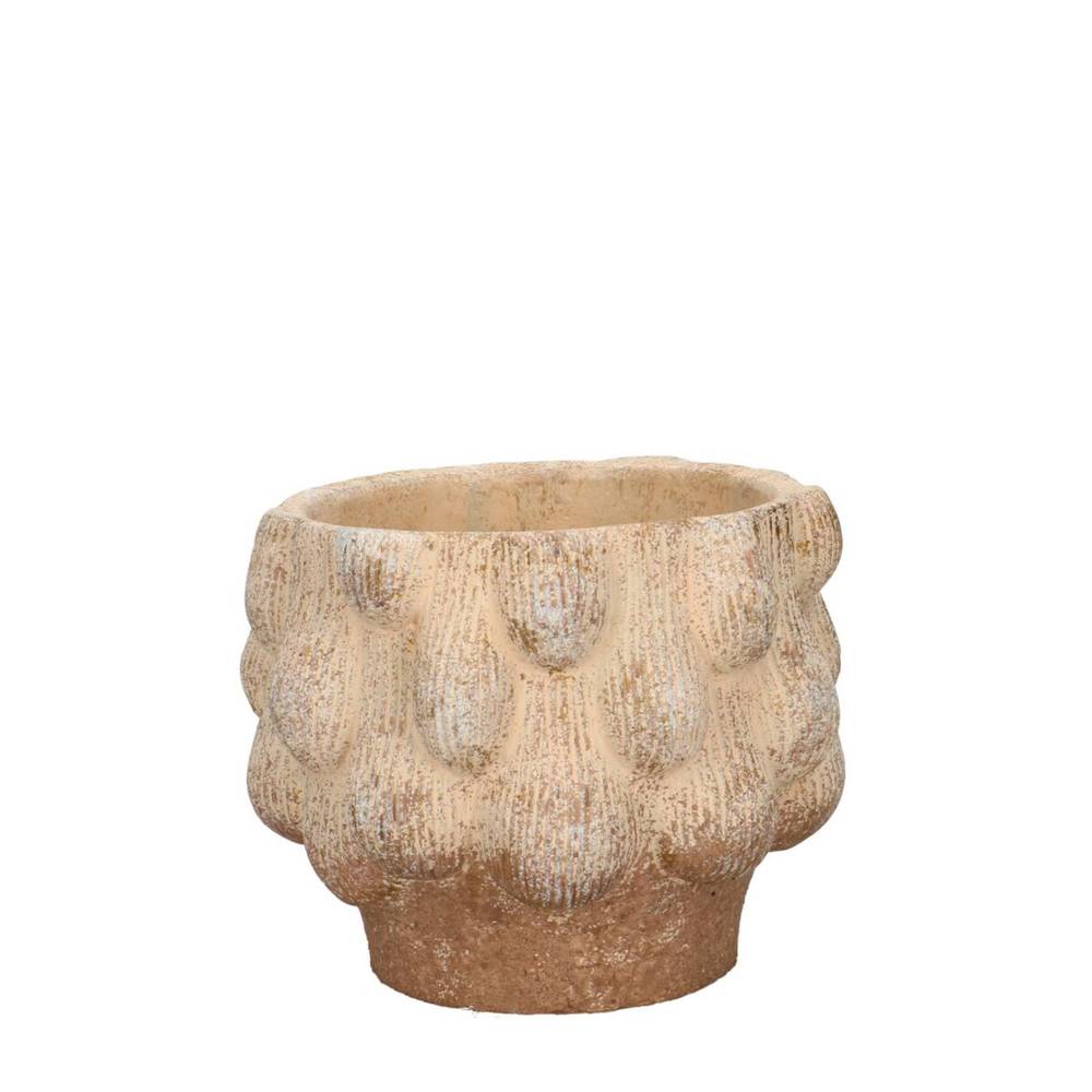 Keramik Übertopf Neppy creme D16cm H13cm 