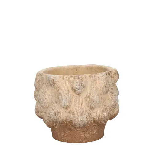 Keramik Übertopf Neppy creme D16cm H13cm 