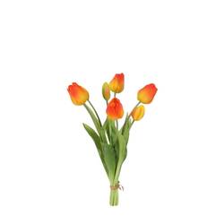 Seiden Tulpen Strauss orange L41cm x7 