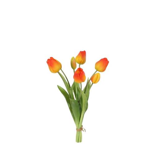 Seiden Tulpen Strauss orange L41cm x7 