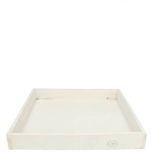 Holz Schale weiss 30x30x04cm 