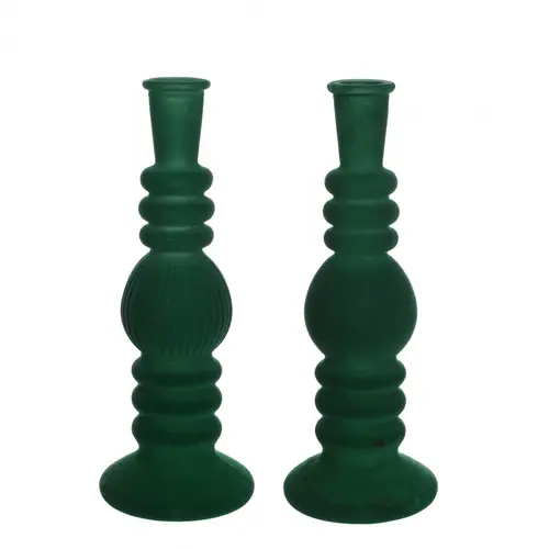 Kerzenständer Velvet grün D09cm H23cm 