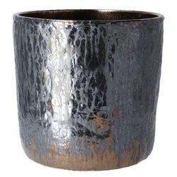 Keramik Übertopf Iron Stone metal D30 H28cm