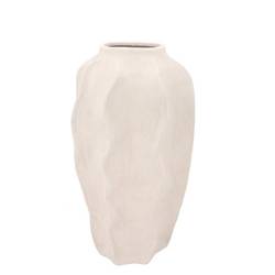 Keramik Vase Lisboa Wave weiss 18x18x35cm