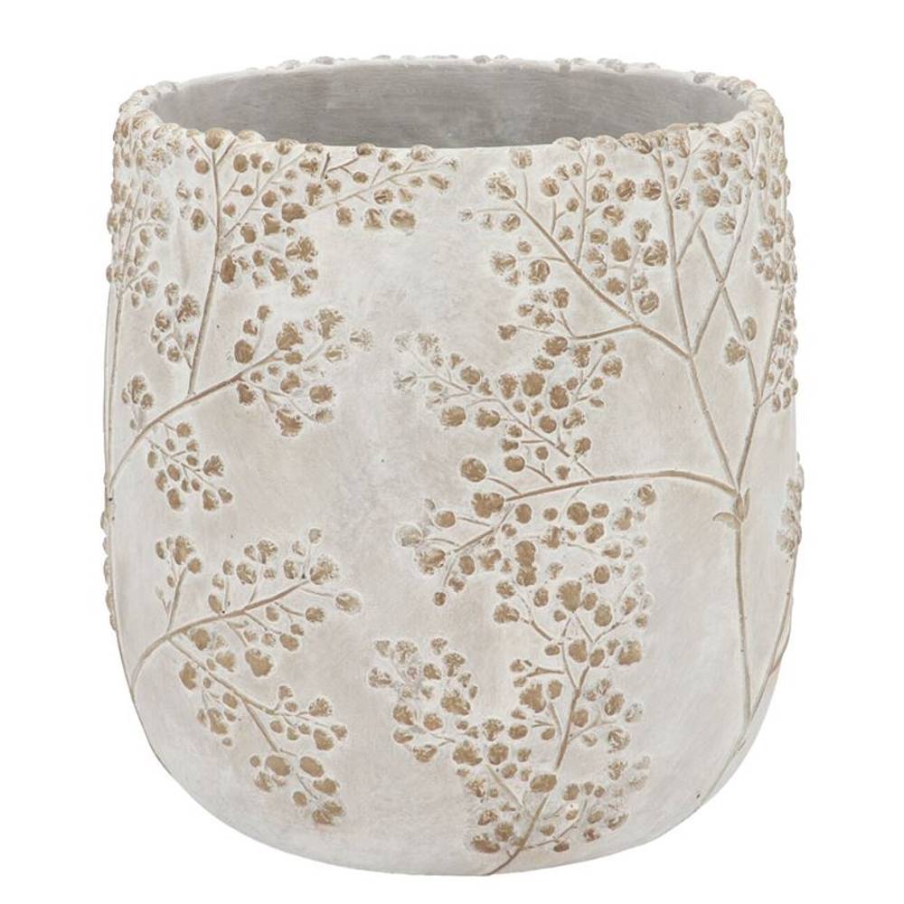 Keramik Übertopf Alaska Gypsy grau 23x23x24cm