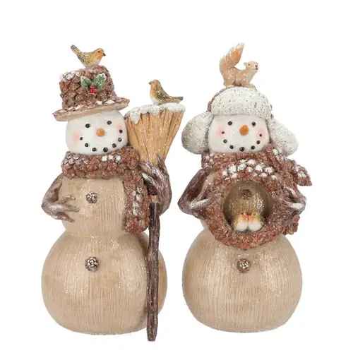 Deko Schneemann Lesly mix 14x11x27cm
