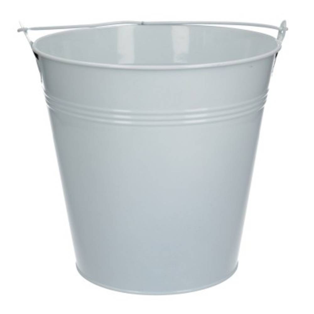Zink Eimer weiss D20cm H18.5cm