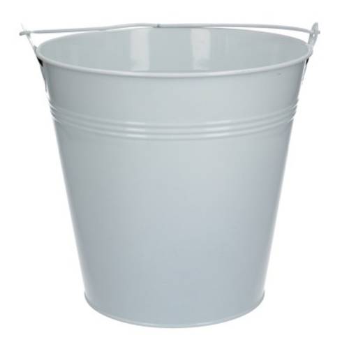 Zink Eimer weiss D20cm H18.5cm