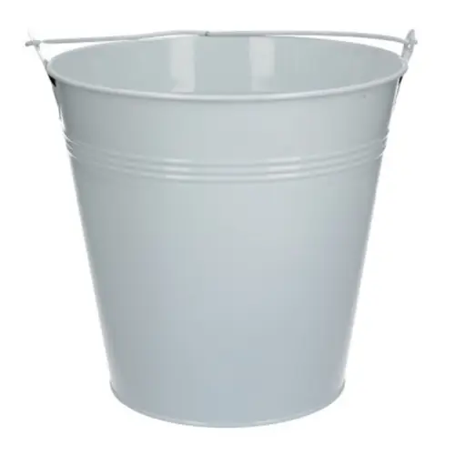 Zink Eimer weiss D20cm H18.5cm
