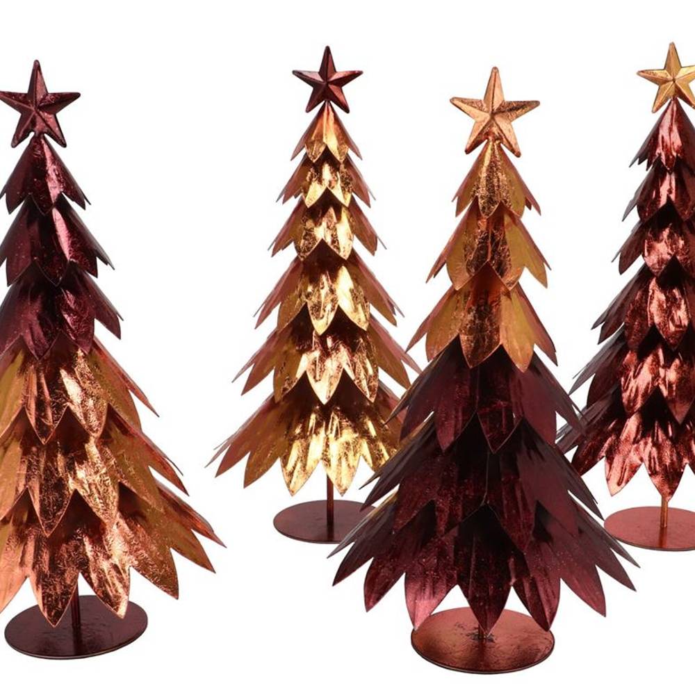Deko Baum Glam eisen braun mix 22x22x40cm