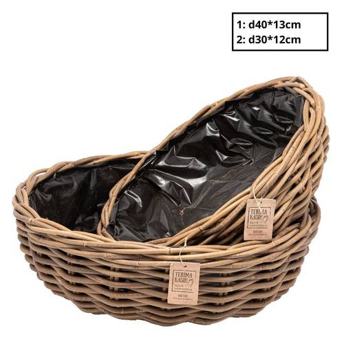 Korb Terima Schale 2/Set braun D40cm H13cm