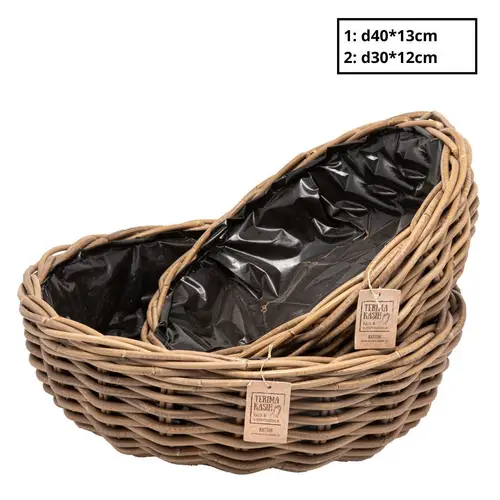Korb Terima Schale 2/Set braun D40cm H13cm