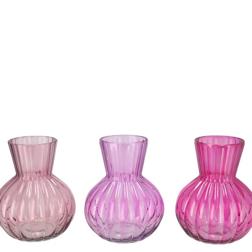 Glas Vase Feline mix lila D12cm H15cm