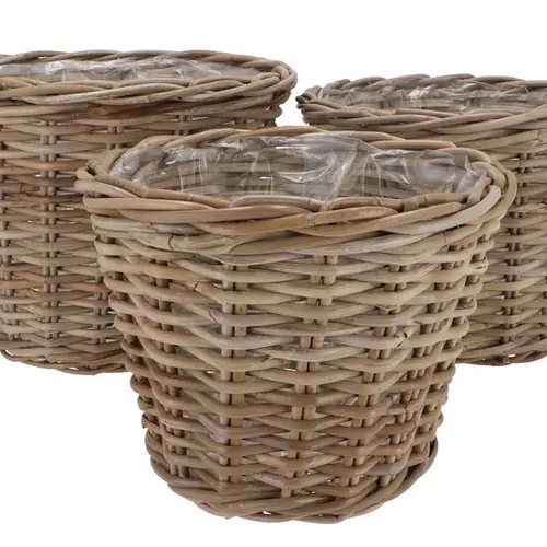 Korb Rattan Kuboo 3/Set 21x20/25x21/28x22cm