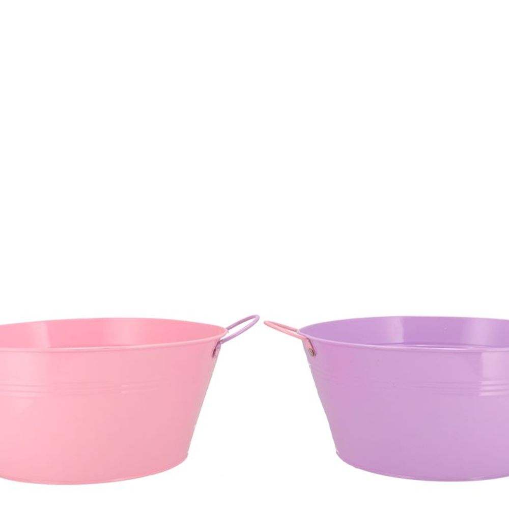 Zink Schale lila/rosa 30x14cm