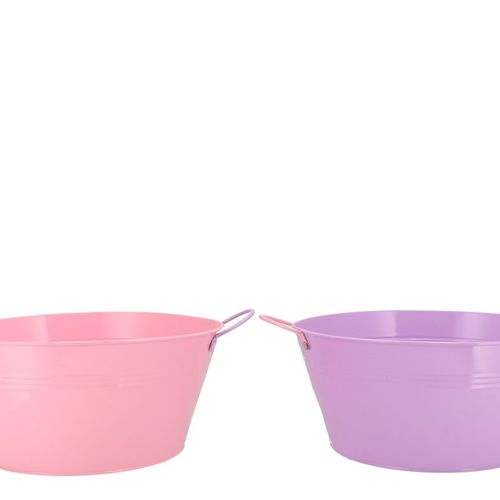 Zink Schale lila/rosa 30x14cm