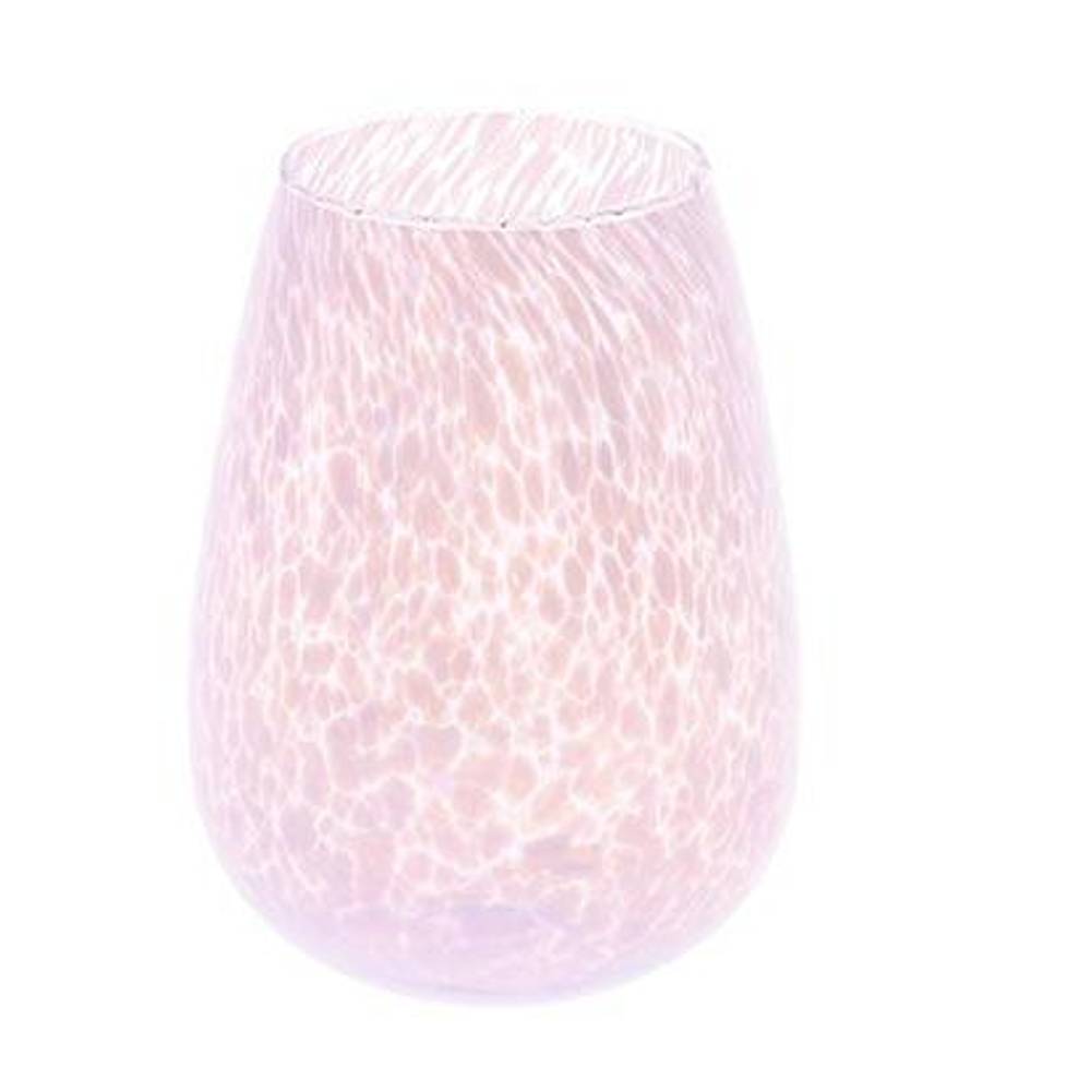 Glas Vase Cahoon rosa D15.5cm H21cm