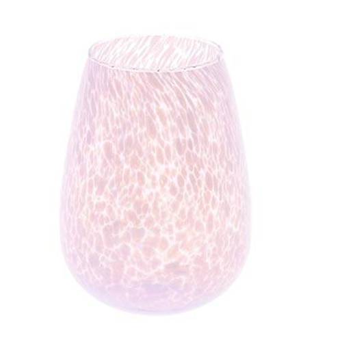 Glas Vase Cahoon rosa D15.5cm H21cm