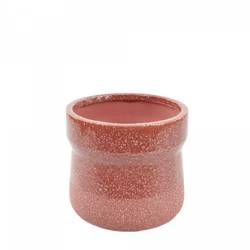Keramik Übertopf Speckled rot D13cm H12.5cm