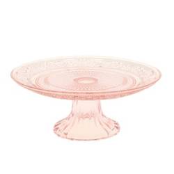 Glas Kuchenplatte Julia rosa D18cm H07cm