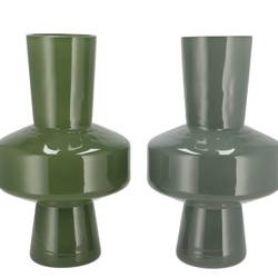 Glas Vase Beau mix dunkel grün 18x18x31cm