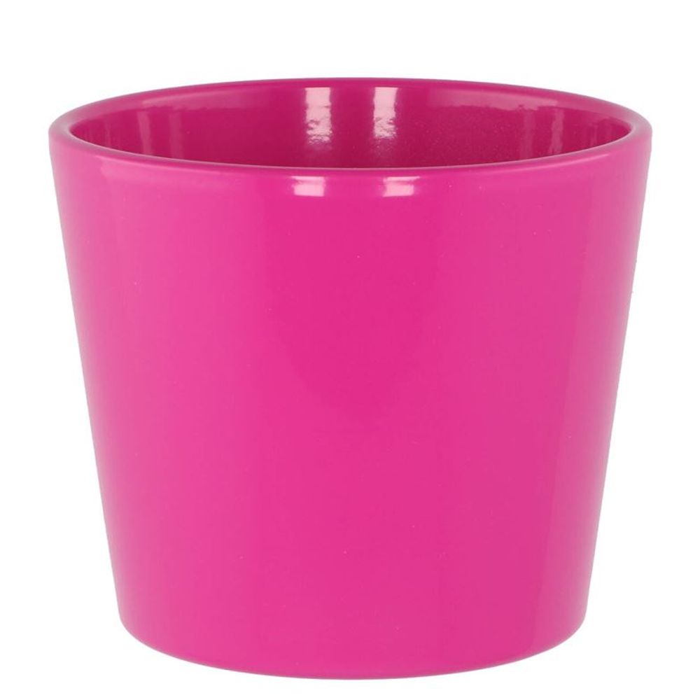 Keramik Orchidee Übertopf fuchsia glänzend D13cm